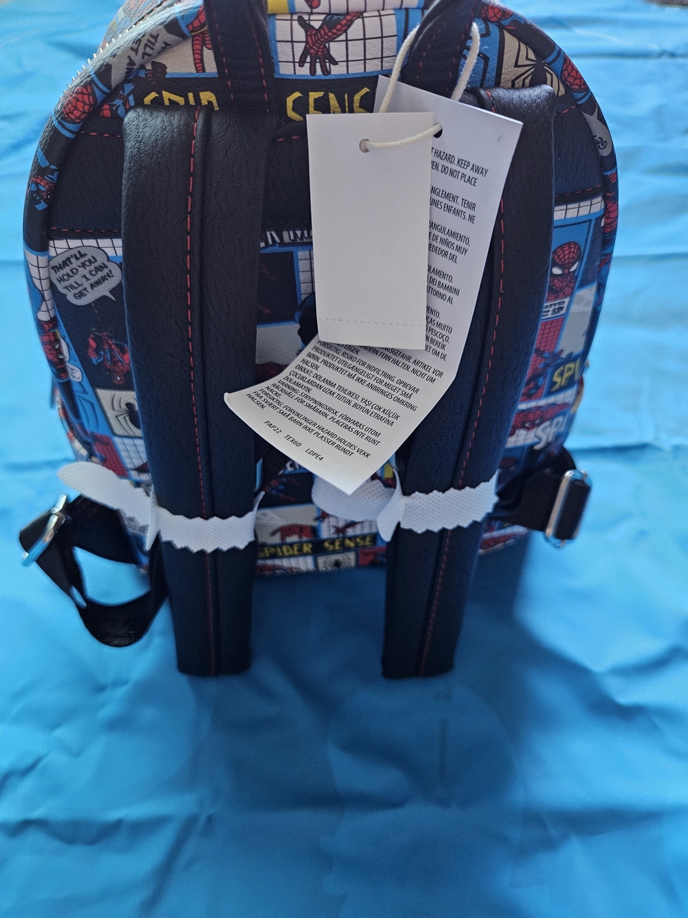 Disney Parks Marvel Spider-Man "Spider Sense" Comic Strip Loungefly Mini Backpac - Picture 2 of 7